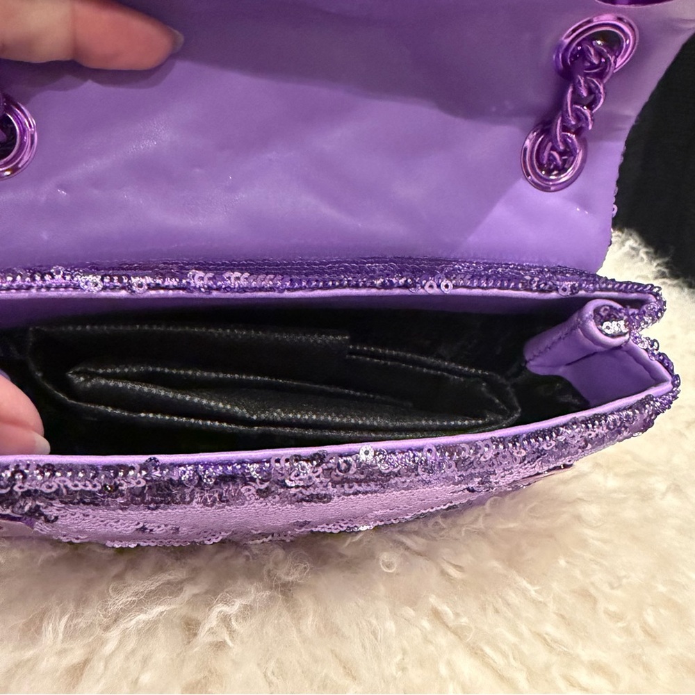 Kurt Geiger rare Purple Sequin mini crossbody bag (rare release in early 2000’s) - Picture 5 of 8